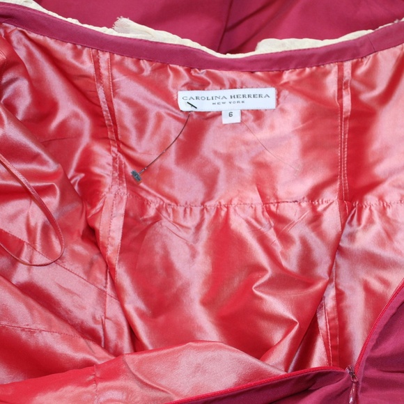 CAROLINA HERRERA - RENEE's OSCAR $5490 Runway RASPBERRY SILK Gown Dress 4-6 - Picture 13 of 14